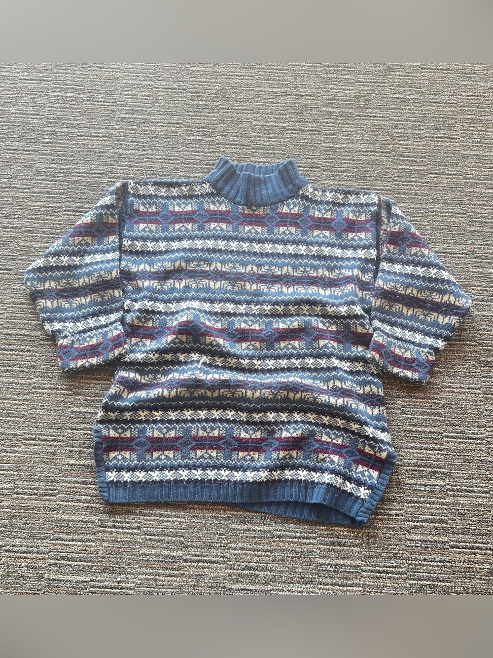 cottage core vintage Huntington Ridge 90s abstract striped Knit Sweater